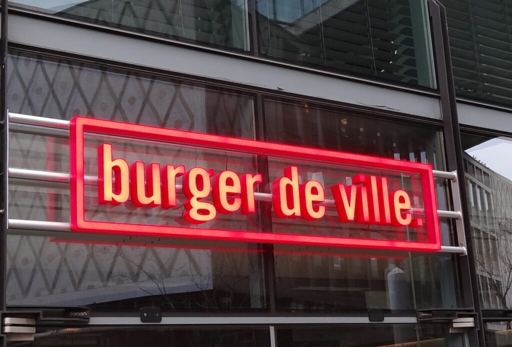 Leuchtbuchstaben Burgerville